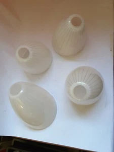 X4 Retro Vintage White Lamp Shades - Picture 1 of 5