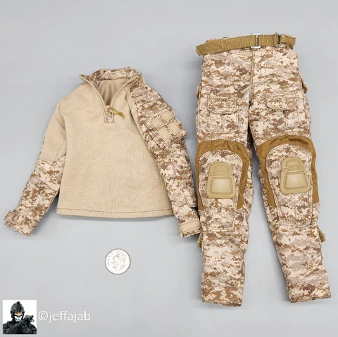 1:6 DamToys 31st MEU Force Reconnaissance Desert MARPAT Uniform for 12" Figures Cover