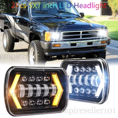 2X 5x7''7x6 LED Headlight Hi-Lo Beam DRL For Toyota Pickup 1982-95 Tacoma Celica - Image 1 of 4