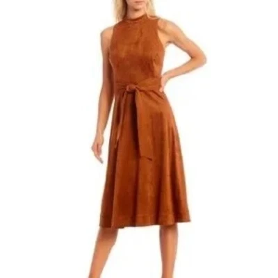 Antonio Melani Womens Faux Suede Sleeveless Stretch Dress Size 0 NWT - Image 1 of 4
