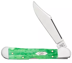 Case XX Knives Mini Copperlock Emerald Green Bone 19943 Pocket Knife Stainless - Picture 1 of 3
