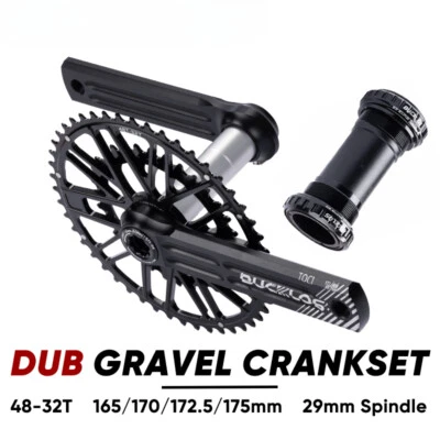 Juego de bielas de rueda de husillo 48-32T brazo de manivela de bicicleta de grava de carretera 170/172,5 mm Foto 1 de 4