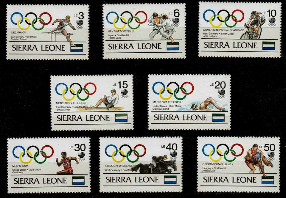 Sierra Leona 1164-71, Medalla Ganador Juegos Olímpicos Verano 1988 Foto 1 de 1