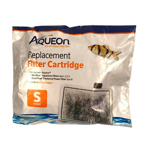 Aqueon Replacement Fish Filter Cartridges For MiniBow & Quietflow 3 Pack Small