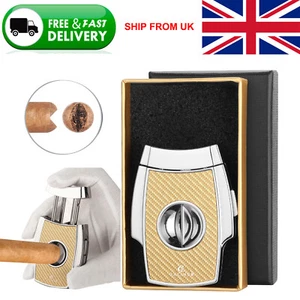 Galiner Stainless Steel Cigar V-Cutter Knife Scissors Double Blade Men Father - Picture 1 of 7