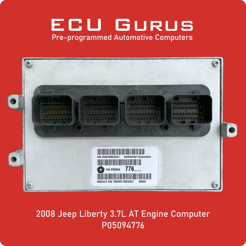 Jeep Liberty 2008 3,7 L motor AT P05094776 "programado VIN" ECM PCM ECU Foto 1 de 1