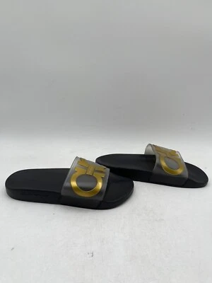 Sandalias Salvatore Ferragamo Groove Signature Logo Piscina Tobogán Amarillo/Negro Talla 6 Foto 1 de 4