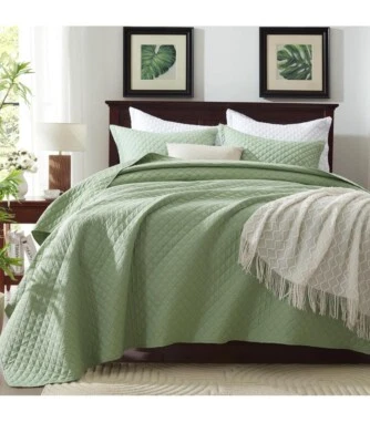 SunStyle Home Quilt Set King Rust Lightweight Bedspread Soft Reversible - Image 1 of 4