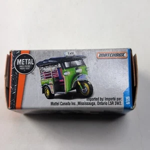 Matchbox Taxi Tuk-Tuk (2016) Mattel Green & Pink Toy Car  A2 - Picture 1 of 6