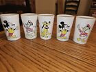 Vintage Set Of 5 Eagle Plastic Disney Cups