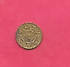 COSTA RICA KM180 1943 XF-SUPER FINE CIRCULATED OLD WWII ERA 10 CENTIMOS COIN - Picture 1 of 1