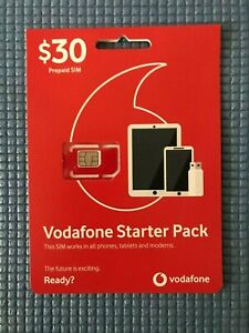 VODAFONE STARTER $30 PREPAID SIM 40GB OF DATA  - SUPER FAST SAME DAY POSTAGE!!