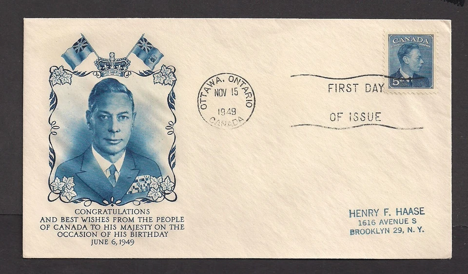 CANADA 1949 FDC King George VI 288 - Image 1 of 1