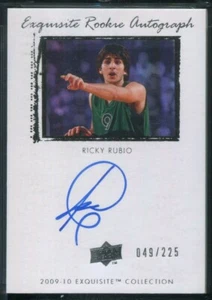 2009-10 EXQUISITE COLLECTION ROOKIE AUTOGRAPH RICKY RUBIO AUTO /225 TIMBERWOLVES - Picture 1 of 1