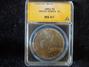 1951 5s MS 67 PL South Africa - Picture 1 of 4