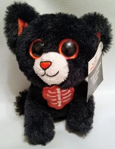 New MTY Halloween Black Cat Orange Skeleton Plush Stuffed 7" 2022 Walmart NWT - Picture 1 of 3