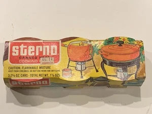 Vintage 3 Pack (with 2 Cans) STERNO Canned Heat/Cooking Fuel--2 5/8 oz Cans - Picture 1 of 7