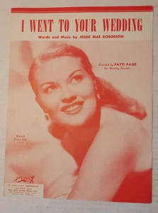 Partituras Patti Page "Fui a tu boda" © 1952 - Imagen 1 de 2