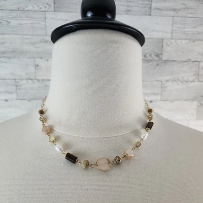 Gargantilla Sonoma Piedra Semipreciosa Colgante Cuentas Collar Nueva (B1) Foto 1 de 4