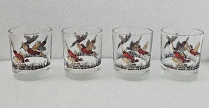 Hazel Atlas Fasan Whiskey Rocks Gläser 3,5" x 3" Vintage USA 4er Set (4) - Bild 1 von 7