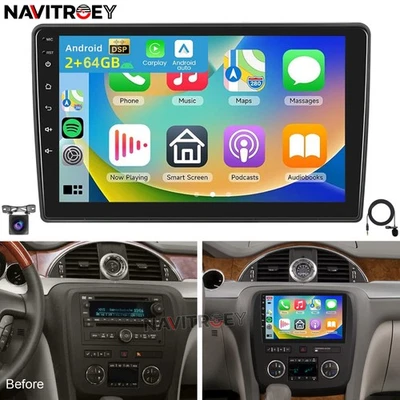 Radio estéreo para coche Buick Enclave 2008-2012 Android 15 Carplay GPS navegación 2+64 GB Foto 1 de 4