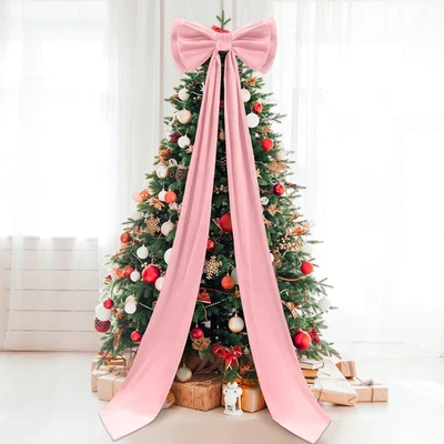 Giant Bow Decor Christmas Tree Topper Decoration Big Bows for Room Wall Backdrop - Image 1 of 4