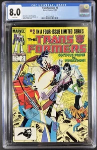 Transformers #2 (1984) Marvel CGC 8.0 White Michael Golden - Picture 1 of 3