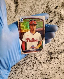 2023 Bowman Chrome Jesus Caba Mojo Refractor 1st Prospect #BCP-164, Phillies - Picture 1 of 4