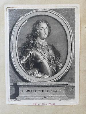 Louis, Duc D'Orléans - Laurent Cars (1699-1771) D'après Alexis Simon Belle • 35€