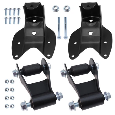 Rear L&R Leaf Spring Shackle Bracket Hanger Kit for 97-04 Ford F150 F250 F350 - Image 1 of 4