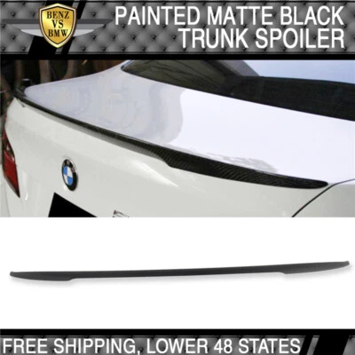 11-17 BMW F10 5 Series Trunk Spoiler Matte Black Painted ABS - Image 1 of 3