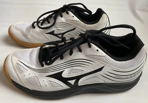 Mizuno Women's Sz 8.5 White Black Cyclone Speed 3 Volleyball Sneakers EUC - Picture 1 of 11