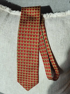 Corbata Viva 100 % seda roja con detalles negros y dorados Power Tie Foto 1 de 4