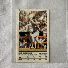 1991 Panini Stickers #149 Jose Canseco MLB