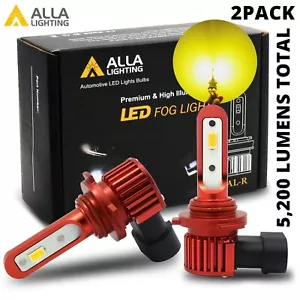 ALLA LIGHTING LED HB4 Fog Light Bulb for Toyota Honda,Bright 3000K Golden Yellow - Picture 1 of 11