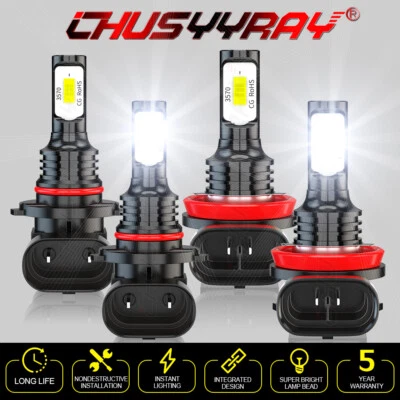 For Scion XB 2008-2015 Combo 4X 9005 H11 LED Headlight Bulbs High Low Beam 6000K - Image 1 of 4