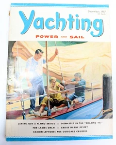 Yachting Magazine December 1957 Racing Motor Boating Sailing Advertisements - Picture 1 of 5