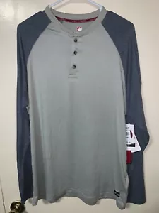 Canada Weather Gear Grey/Blue Long Sleeve Shirt Size Mens Medium Soft Knit  - Picture 1 of 7
