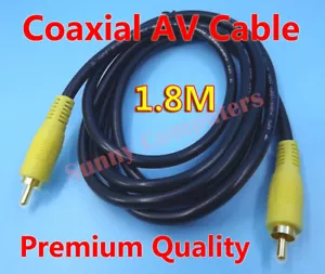 Cable RCA de alta calidad macho a macho enchufe compuesto único audio video 1,5 M OZ AU - Imagen 1 de 1
