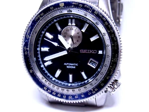 SEIKO Superior SSA001K1 Automatic 4R37 Watch Black Dial 100m Stainless Date - Picture 1 of 11