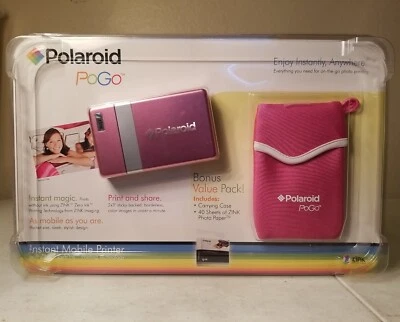 New Sealed Polaroid PoGo Instant Mobile Thermal Printer Zink w/Bonus Value Pack - Image 1 of 3