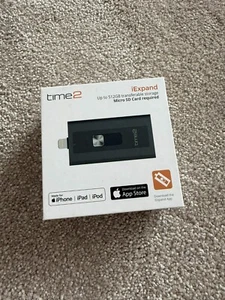 Time2 iExpand up 512GB Telefon iPad iPod Dodatkowa pamięć masowa Adapter microSD - Zdjęcie 1 z 3