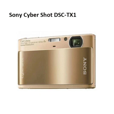 Sony Cyber ​​Shot DSC-TX1 10.2MP 4x Optical Zoom Digital Camera - Gold - Image 1 of 4