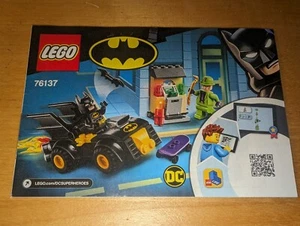 LEGO 76137 Batman vs. The Riddler Robbery instruction manual booklet - Picture 1 of 1
