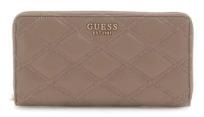 GUESS monedero Tamsin Cheque Organizer Dark Taupe - Imagen 1 de 3