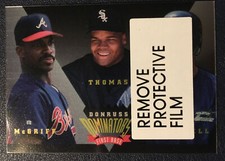 1995 Donruss Dominators Fred McGriff Frank Thomas Jeff Bagwell #3 HOF Near Mint
