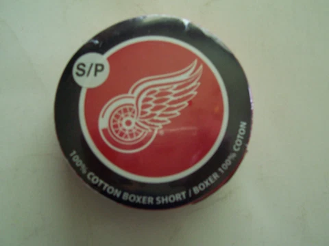 CAULFIELD APPAREL DETROIT RED WINGS NHL MEN'S COTTON BOXER SHORTS - SIZE SMALL Cover