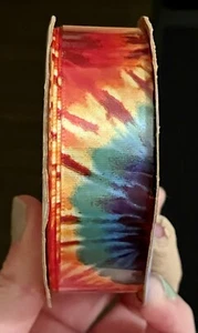 Offray Polyester Tie Dye Ribbon 7/8" Width. 9 Feet - Picture 1 of 4
