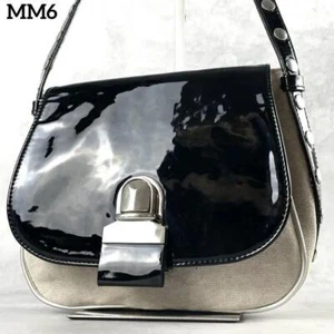 Mm6 Maison Margiela Shoulder Bag Enamel Canvas Studs Women Bag Accessory Origina - Picture 1 of 10