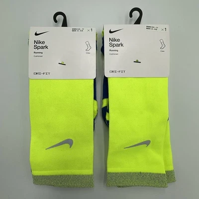 Calcetines Nike Spark acolchados para correr - Volt - Para hombre 8-9,5 - *LOTE DE 2 PARES* Foto 1 de 4